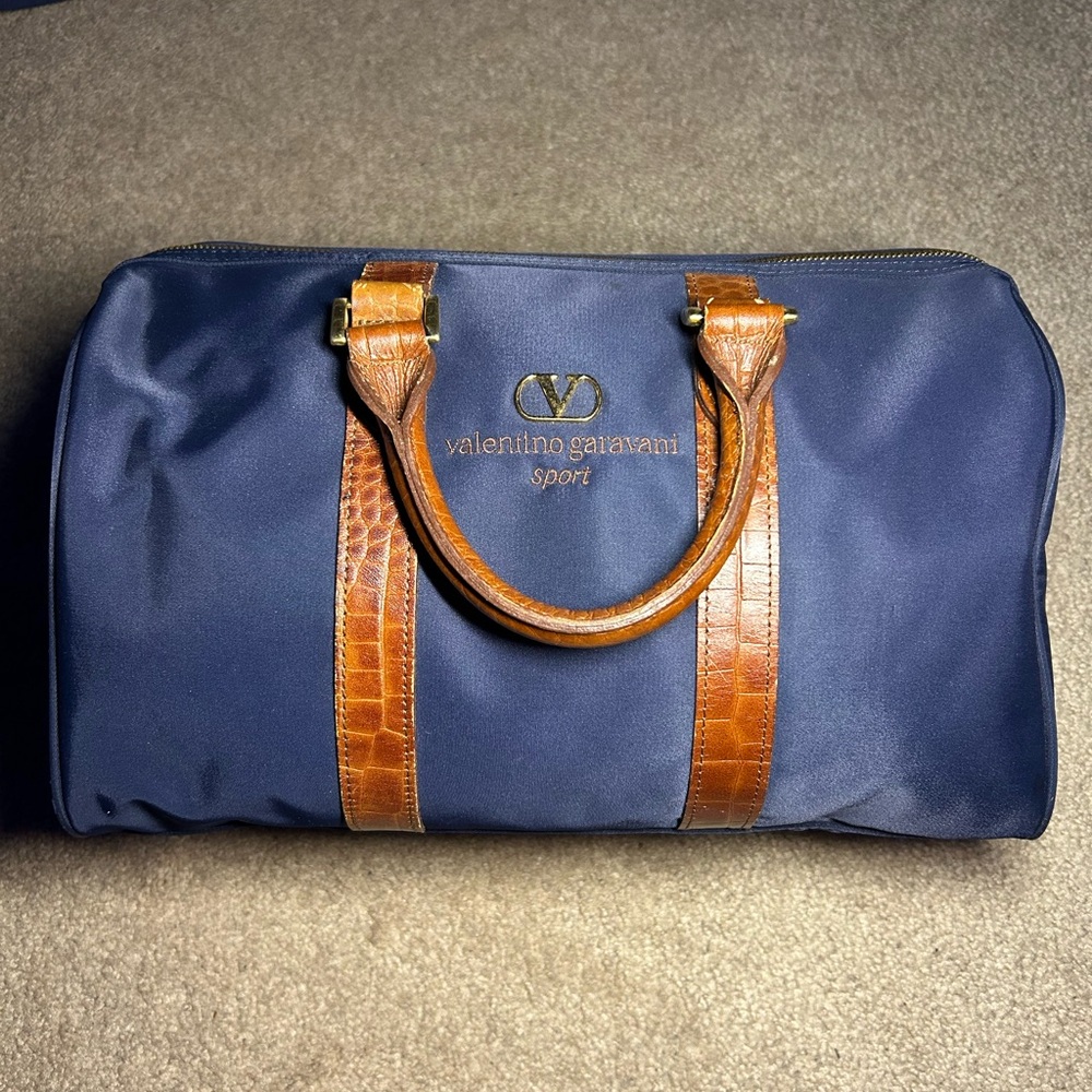 Valentino Garavani Sport Navy and Brown Womans Bag